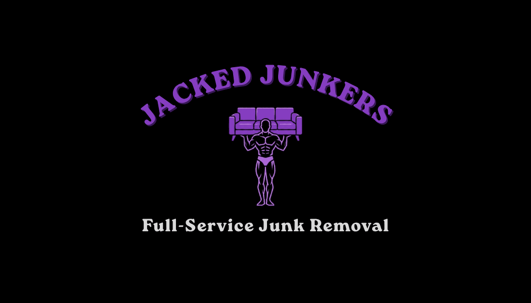 Jacked Junkers logo featuring a strongman lifting a couch